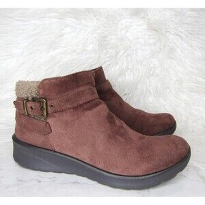 Bzees Womens Ankle Boot Gateway Cozy Booties Size 8.5W (Wide) BROWN